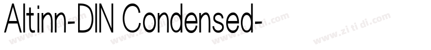 Altinn-DIN Condensed字体转换